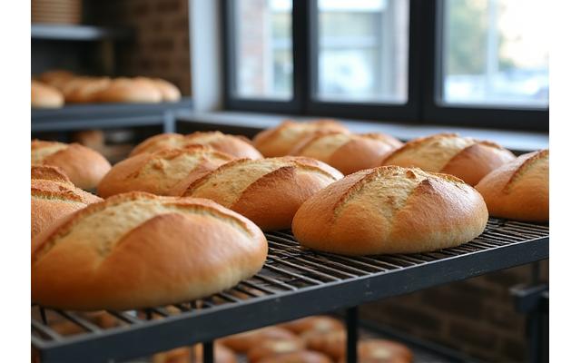 Brød klar til levering i et bakeri