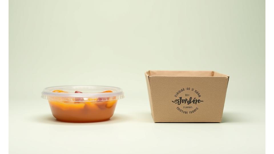 Bilde som viser overgang fra tradisjonell plastemballasje til miljøvennlige, resirkulerbare og biologisk nedbrytbare alternativer for matvarer