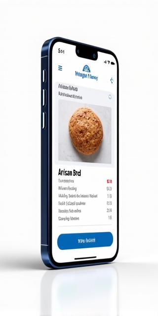 iPhone som viser Fjordgard Flavors bestillingsapp med brukt grensesnitt