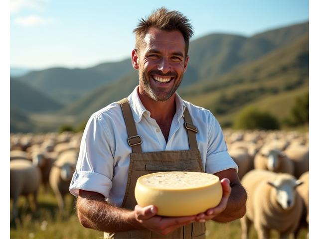 Portrett av en italiensk bonde på en sauemelk gård