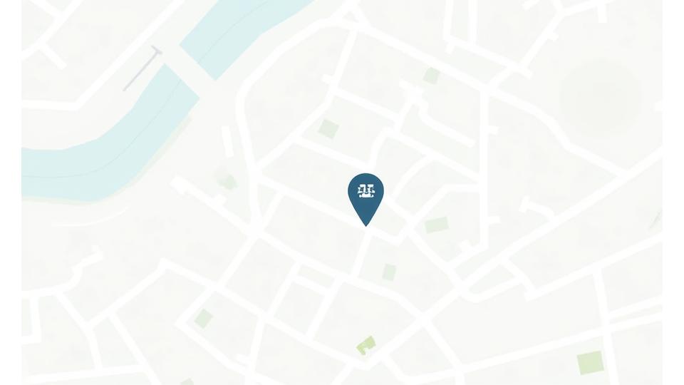 Kart over Ålesund som viser Fjordgard Flavors kontorlokaler