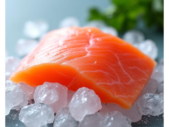 Fersk atlantisk laks, perfekt filetert, klar for tilberedning.