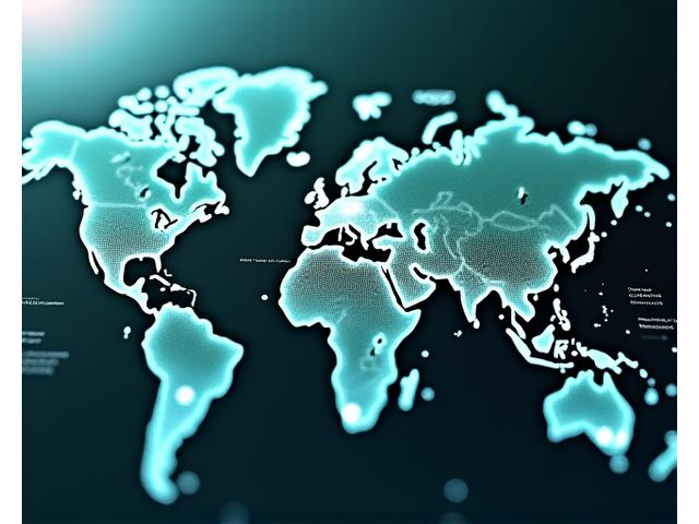 Interaktivt kart som viser forsyningskjeden med punkter som representerer leverandører, transportruter, og lagerplasseringer, alt med en ren, digital overlay